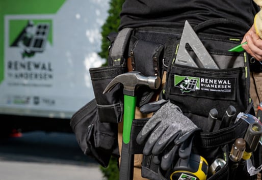 Renewal by Andersen truck and installer toolbelt