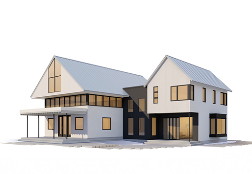 Illustration of classic farmhouse