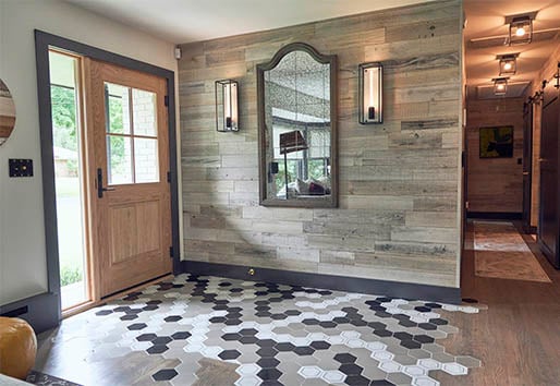 John Colaneri Project Entry Way with Custom Entry Door