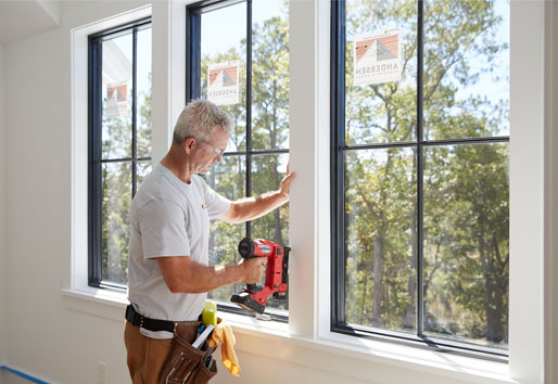 Andersen Certified Contractor installing Andersen Windows
