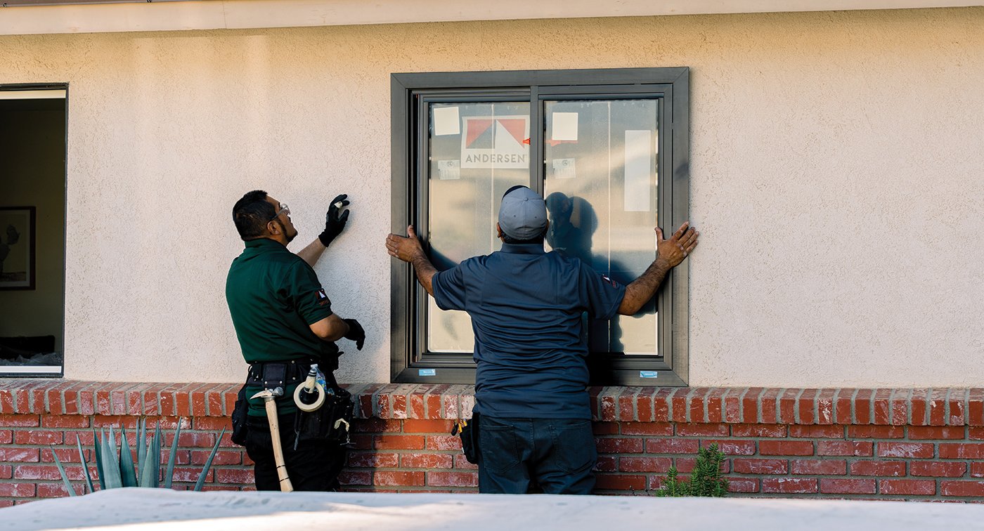 replacement window on stucco home in the Southwest
