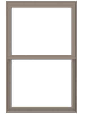 andersen 100 series single-hung window with sandtone trim