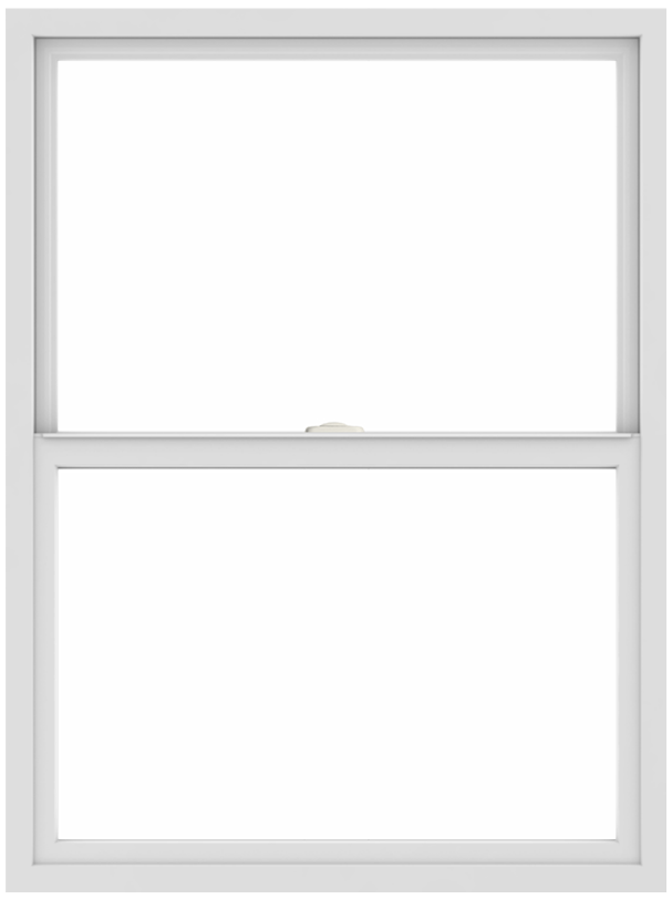 andersen 100 series single-hung window with white trim
