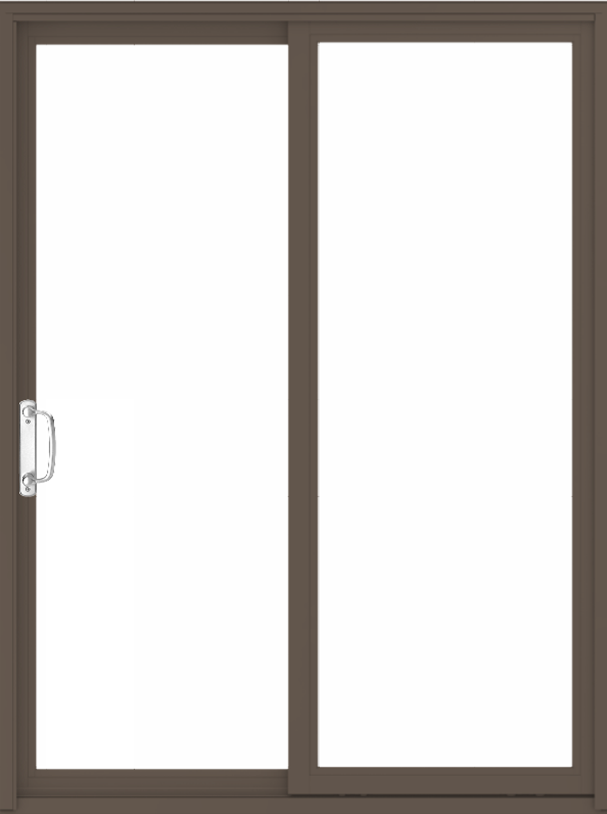 Narroline exterior patio door in color terratone