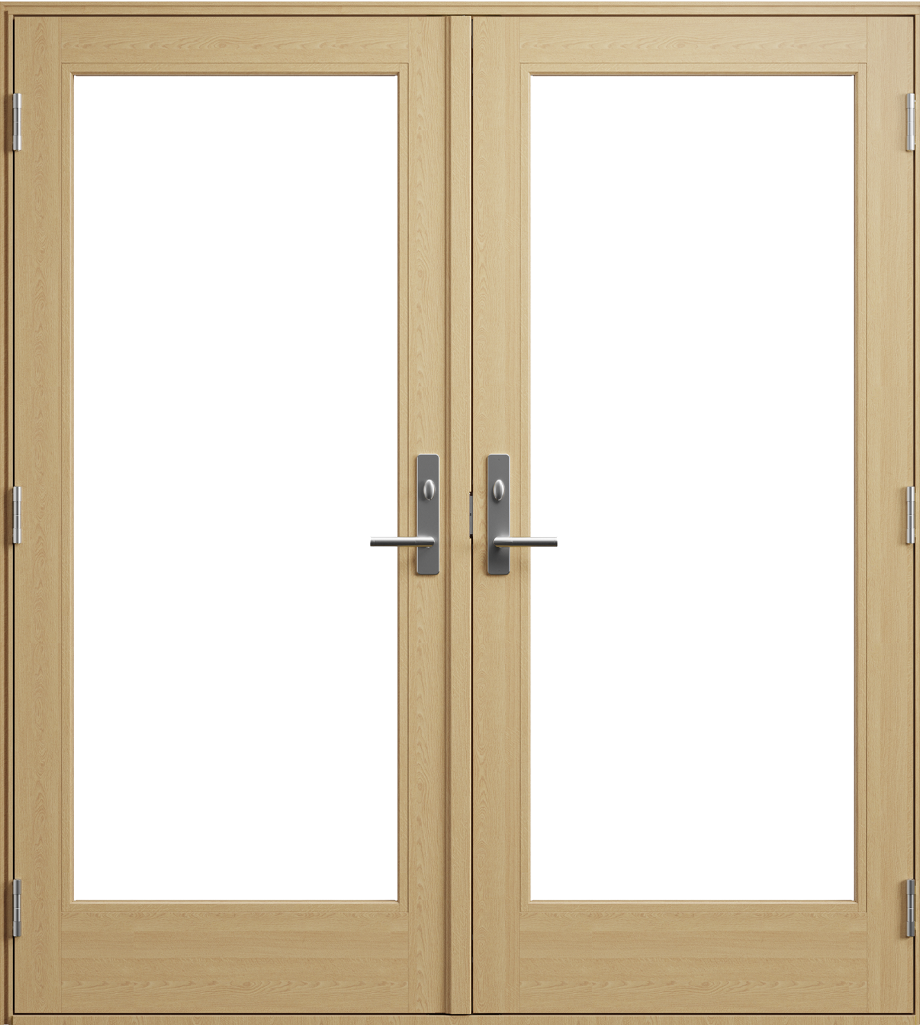 hinged patio door in pine