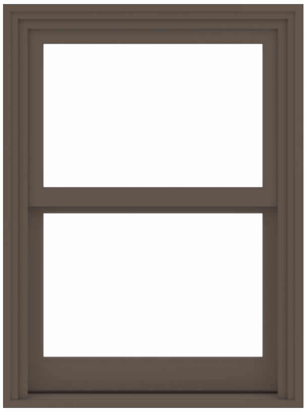 a series double hung window in color terratone