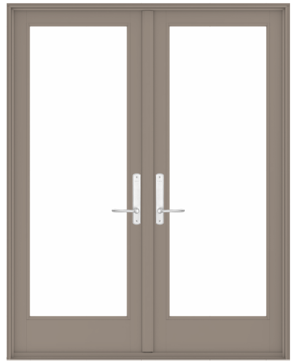 french hinged door in sandtone color