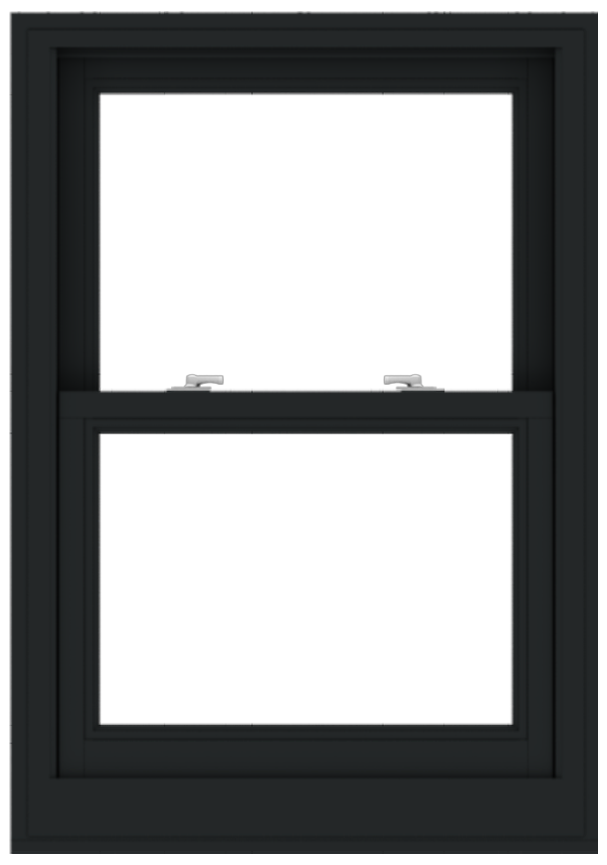 andersen e series double-hung window with black trim