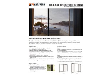 oversized door info sheet screen