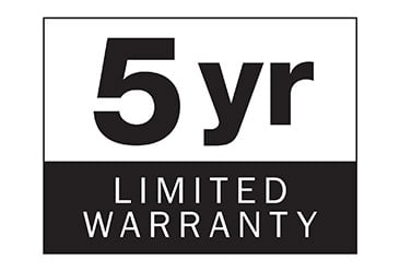5 Year Limited Warranty