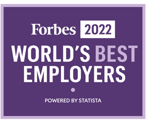 forbes logo for best employers recognition award