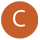 letter c in circle icon