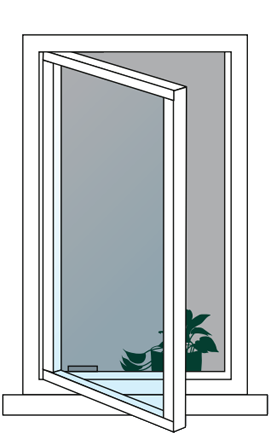 illustration of casement window
