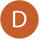 letter d in circle icon