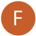 letter f in circle icon