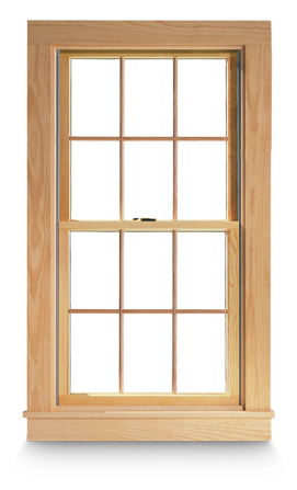 illustration of colonial grilles on wood window
