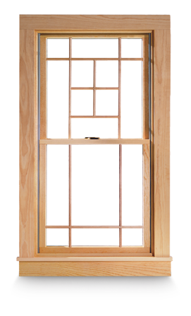 illustration of prairie grilles on wood window