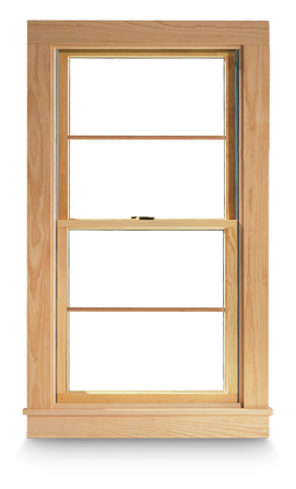 illustration of specified equal grilles on wood window