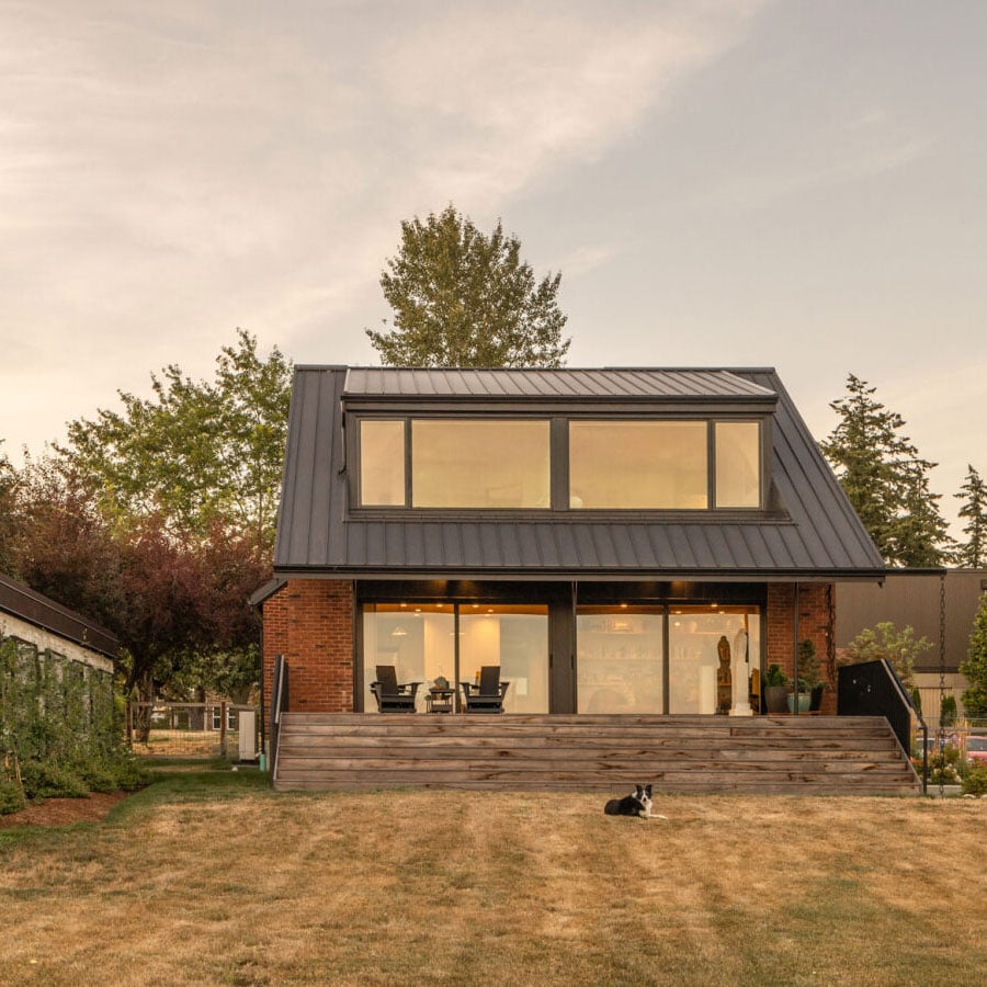 Silverdale, WA home with sunset. E-Series: casement and picture windows