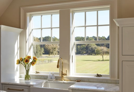 image of andersen 400 series windows in white kitchen