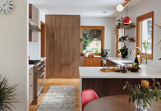 modern kitchen with bold Andersen windows