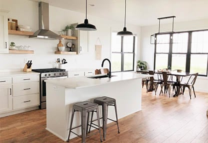Classically Modern White and Wood Farmhouse