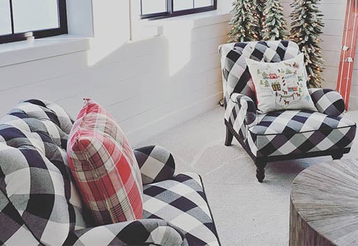 Plaid Chairs Holiday Decor Ideas