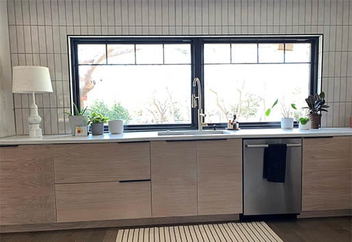 modmdesign Modern Kitchen with Window as Backsplash
