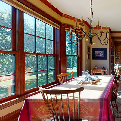Andersen Windows Project Iverson Home Dining Room featuring Wood A-Series Double-Hung Windows