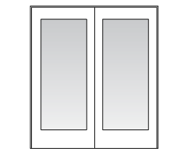 illustration of Andersen French hinged patio doors