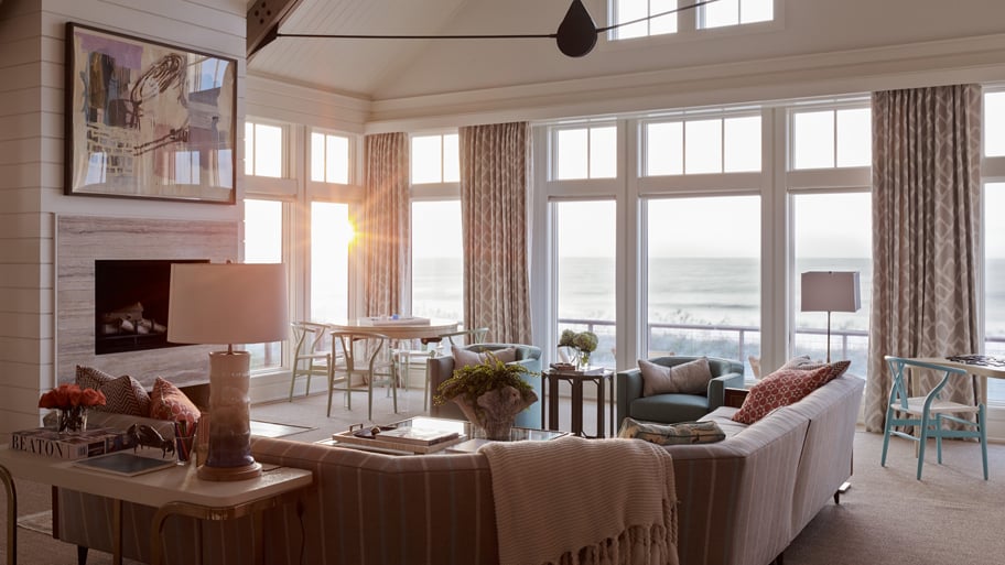 interior image of beach house with andersen coastal windows