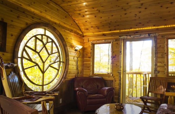 interior image of treehouse with andersen specialty window