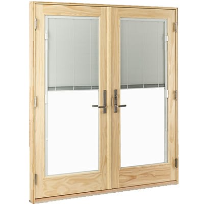 French Doors Hinged Patio, Single Hinged Patio Door With Blinds