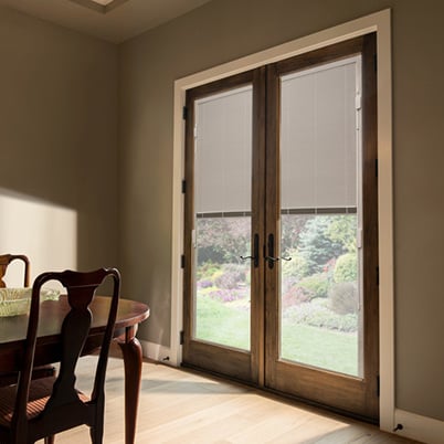 400 Series Hinged Door with Blinds