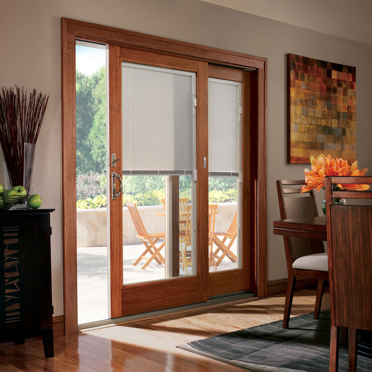 Blinds Between The Glass Andersen Windows, Blackout Shades For Sliding Doors
