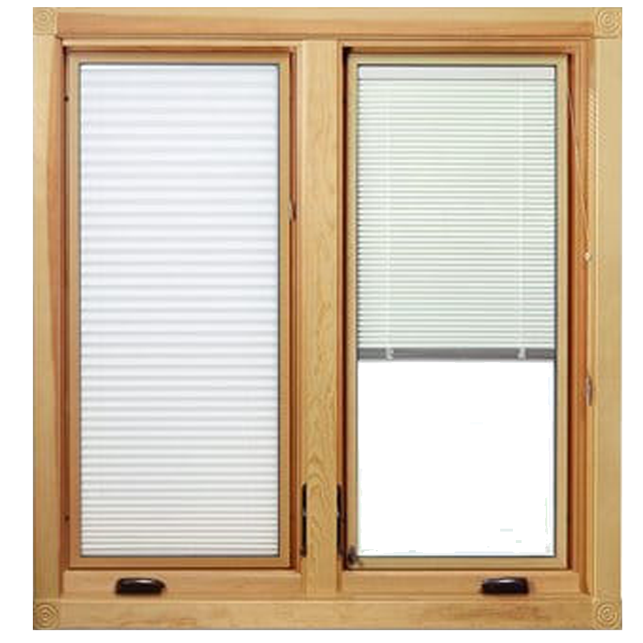 andersen e series specialty window with blinds between the glass
