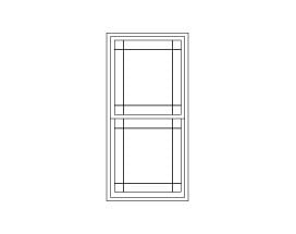 Double-Hung Prairie Grille Pattern