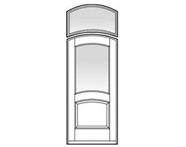 Arched Direct Glazed Transom - Entry Doors