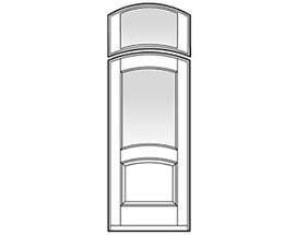 Arched Sash Glazed Transom - Entry Doors