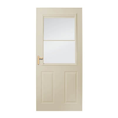 8 Series 1/2 Light Panel Ventilating Storm Door Exterior
