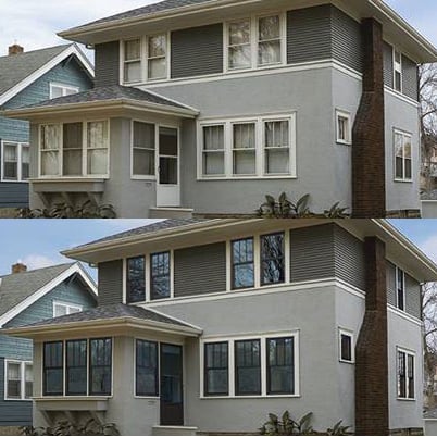Before & After Replacement Windows project #3